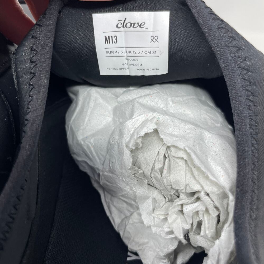 Clove Men's Core Classic Sneaker In All Black Size 13 New - Picture 10 of 11